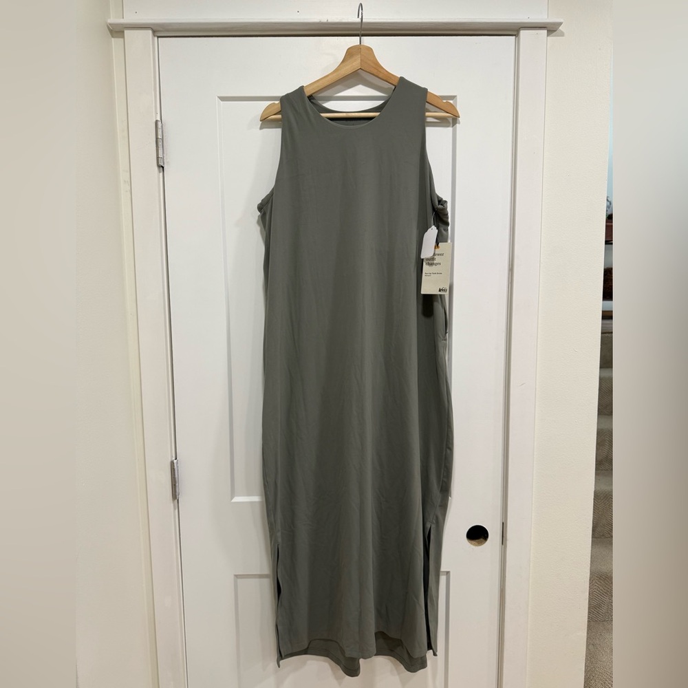 REI Sun Out Sage Green Midi Dress